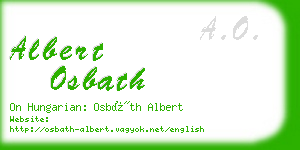 albert osbath business card